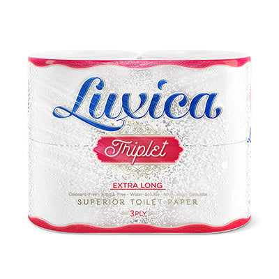 Luxica® Triplet – Hârtie igienică triplustrat, 300 foi, 42 m