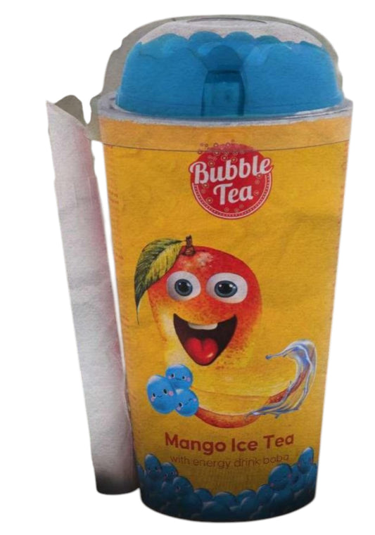 Bubble Tea cu aromă de mango și ceai verde cu boba energizantă