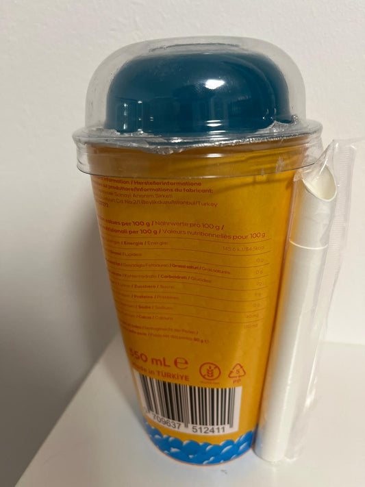Bubble Tea cu aromă de mango și ceai verde cu boba energizantă