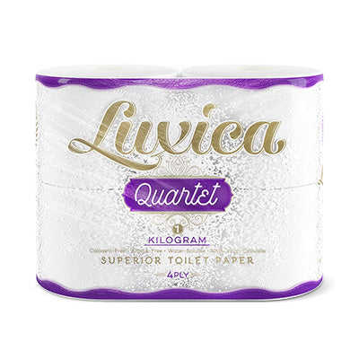 Luxica® Quartet – Hârtie igienică cu 4 straturi, 275 foi, 38,5 m
