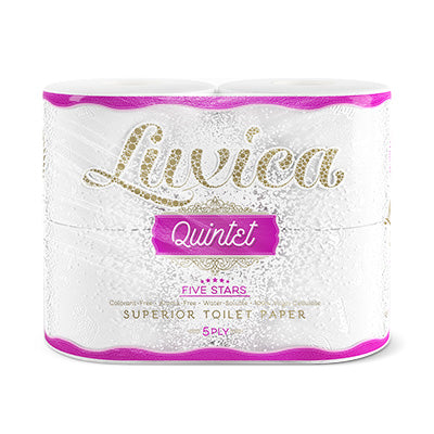 Luxica® Quintet – Hârtie igienică cu 5 straturi, 250 foi, 35 m